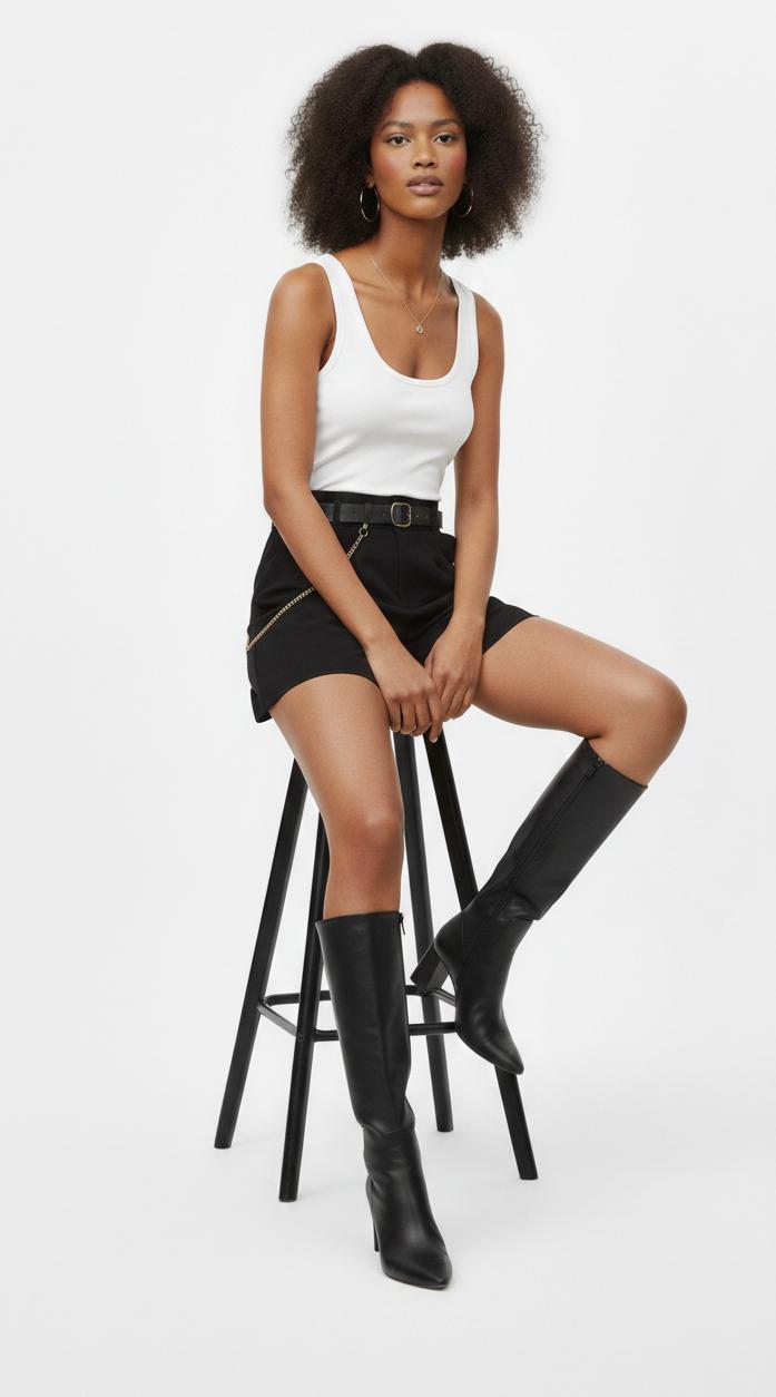 High-Waisted A-Line Wide-Leg Shorts for Women 2024