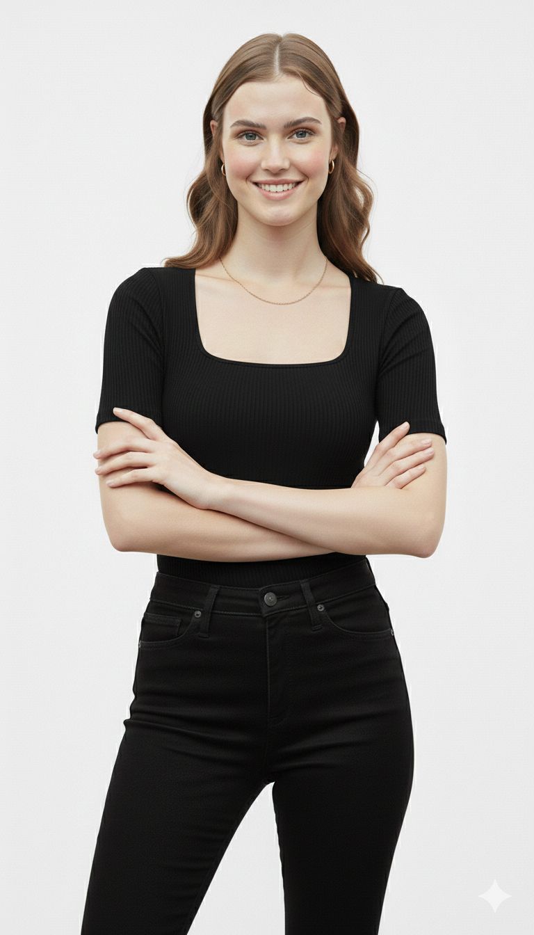 Body de Manga Curta Sem Costura para Mulheres