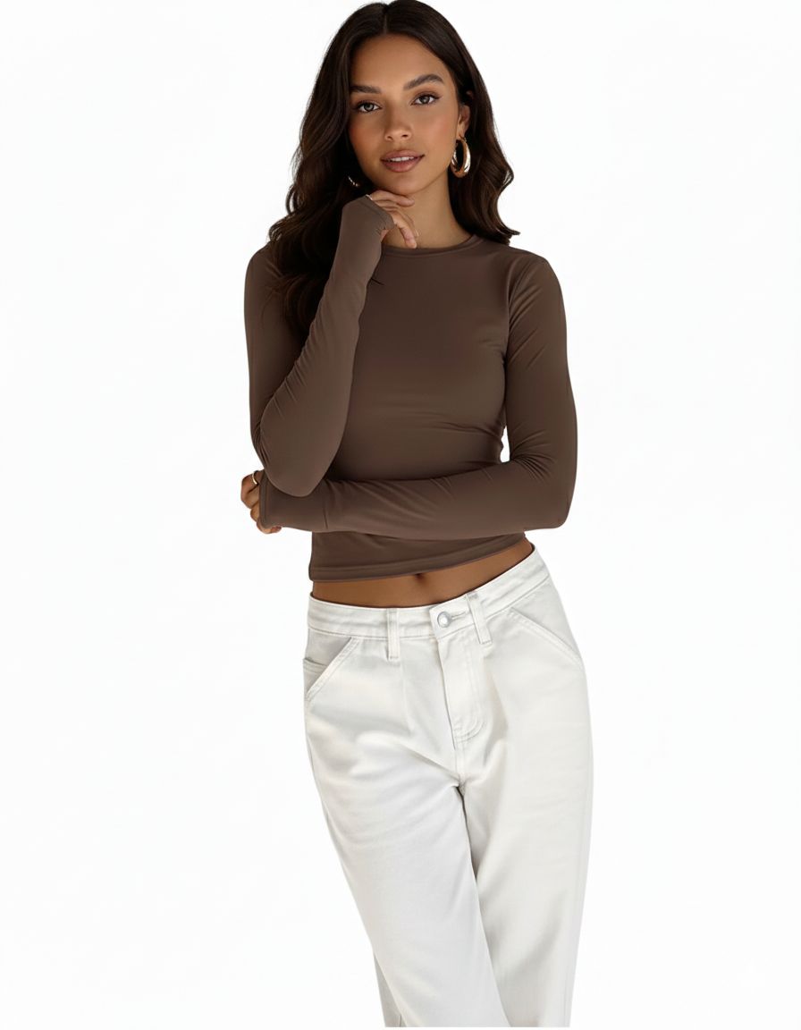 Classic Round Neck Long Sleeve Shirt