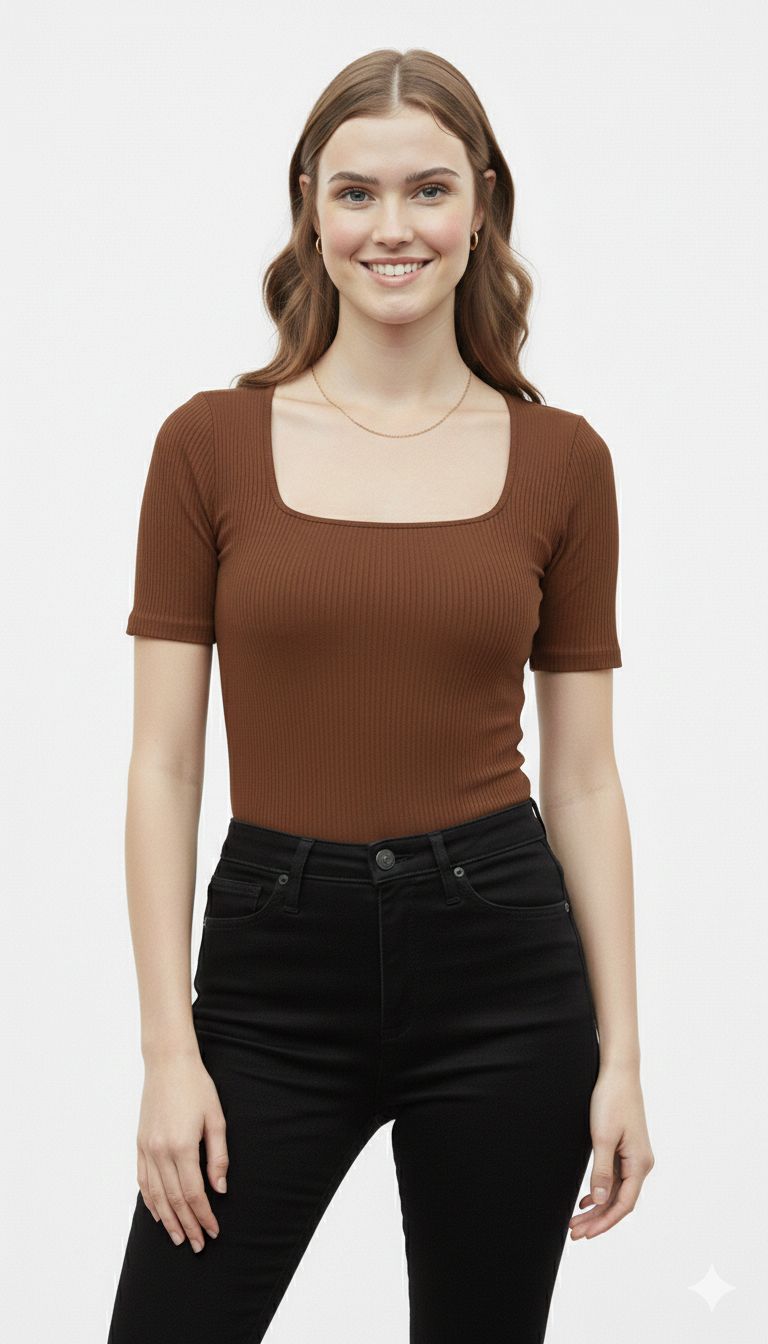 Body de Manga Curta Sem Costura para Mulheres