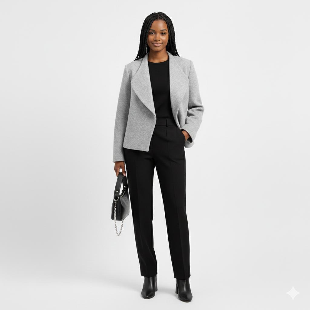 European & American Fan-Style Open-Front Cardigan – Thickened Women's Coat