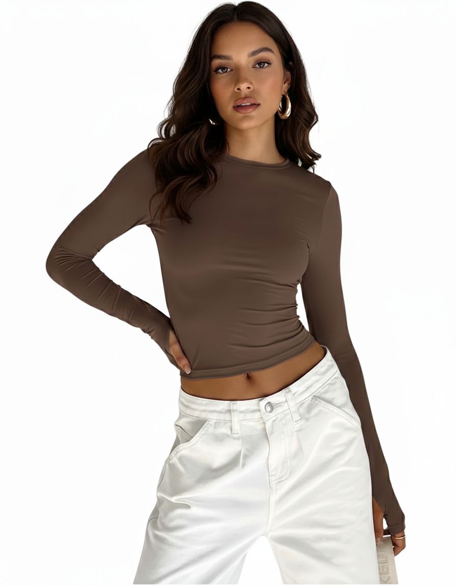 Classic Round Neck Long Sleeve Shirt