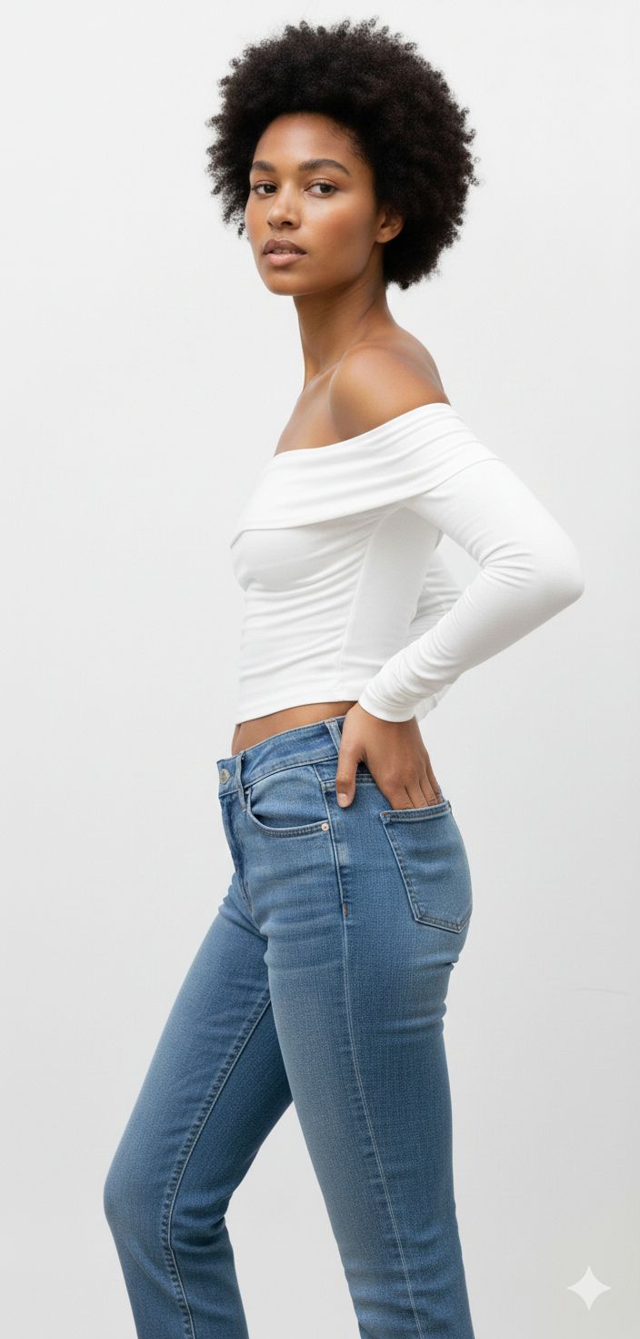 Top Slim Fit Ombro a Ombro