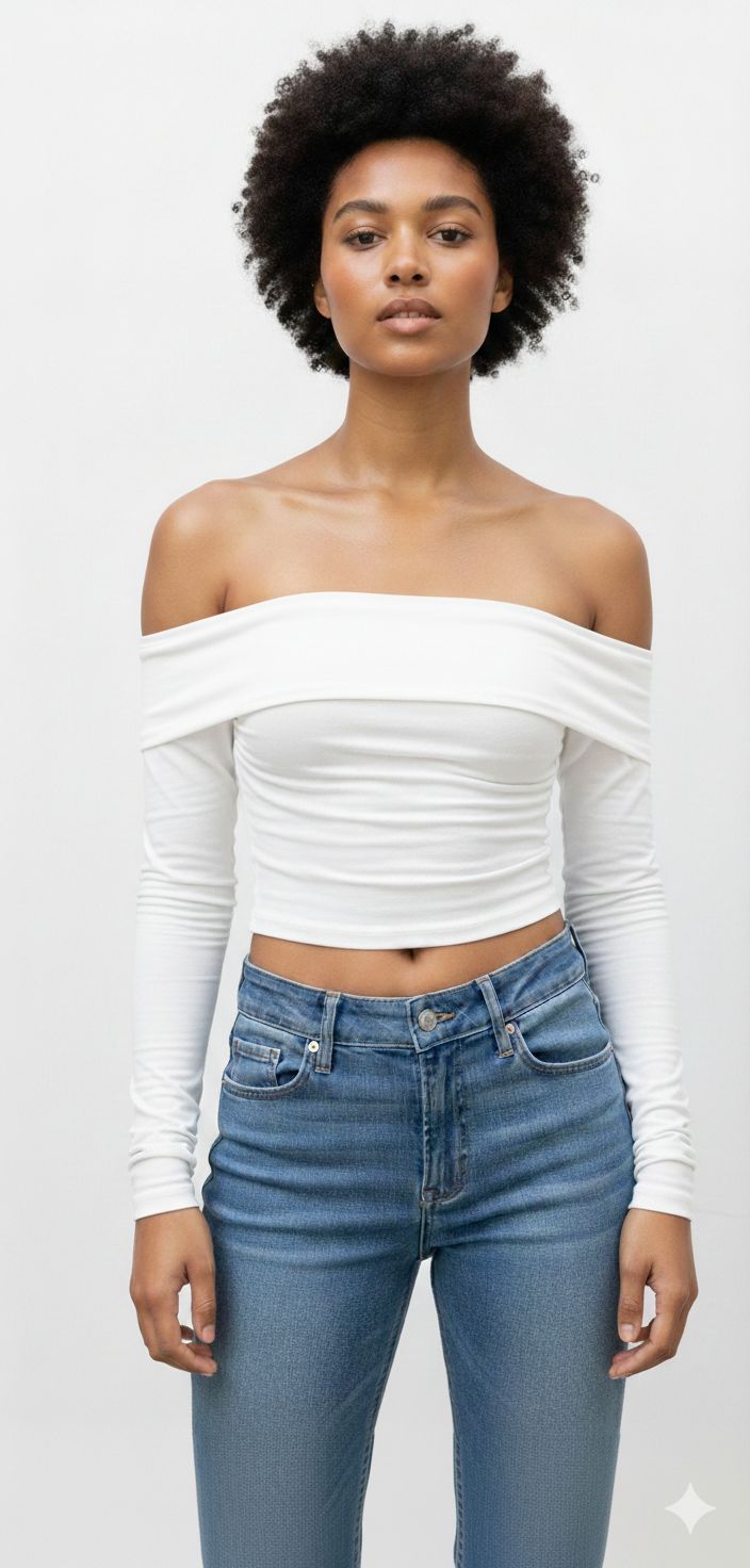 Top Slim Fit Ombro a Ombro