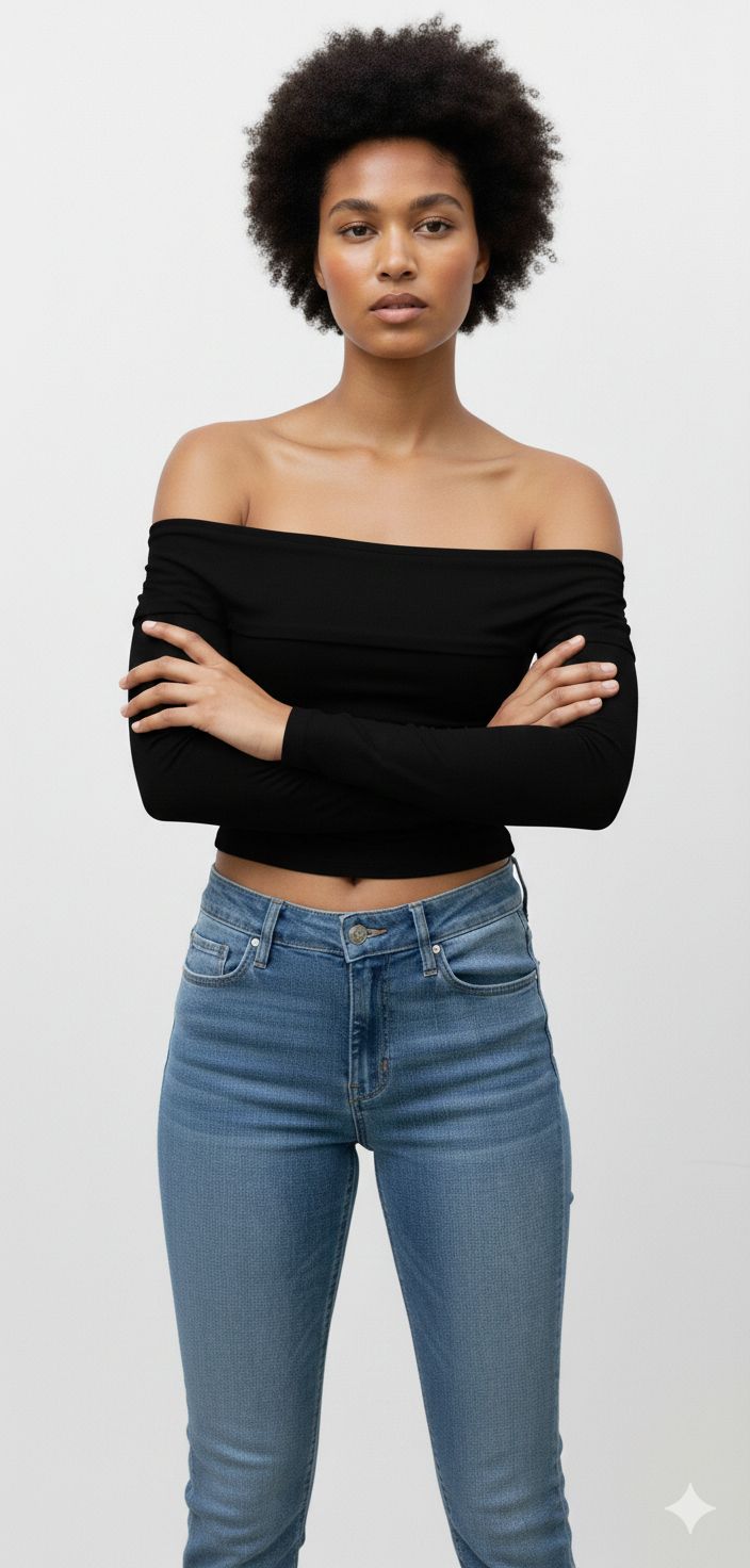 Top Slim Fit Ombro a Ombro