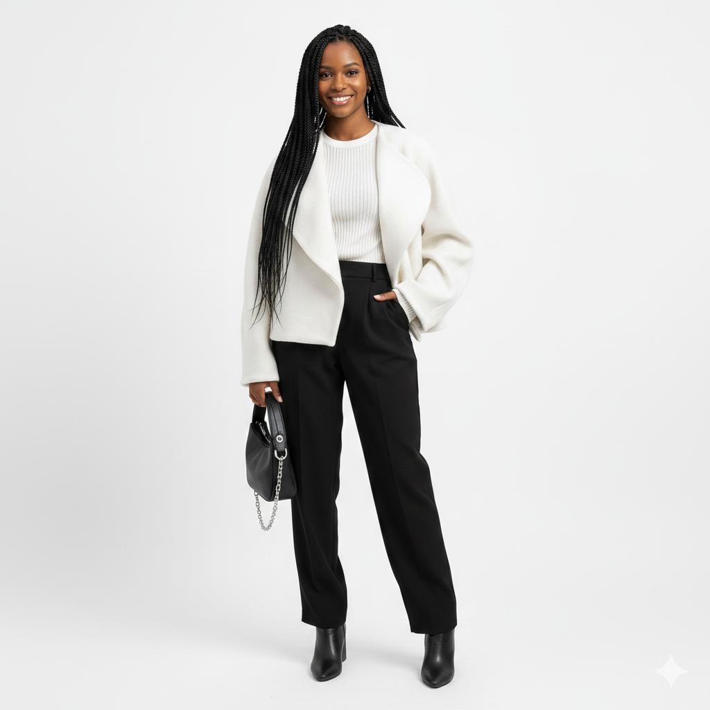 European & American Fan-Style Open-Front Cardigan – Thickened Women's Coat